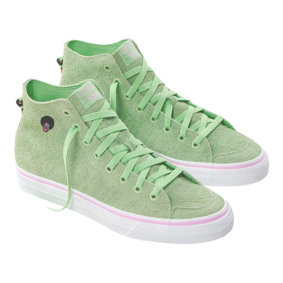 Adidas Na-Kel Smith Mens Nizza Hi RF Sneakers Size 8 Spring Green Pins EF1032 - Picture 2 of 13